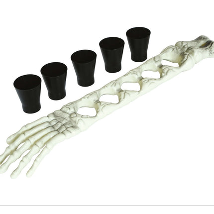 Halloween Shotglaasjes Skeletarm 50cm 5 delig van Fiestas Guirca koop je bij Partywinkel