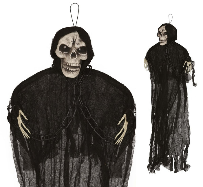 Halloween Skelet Hangend Met Licht 90cm van Fiestas Guirca koop je bij Partywinkel