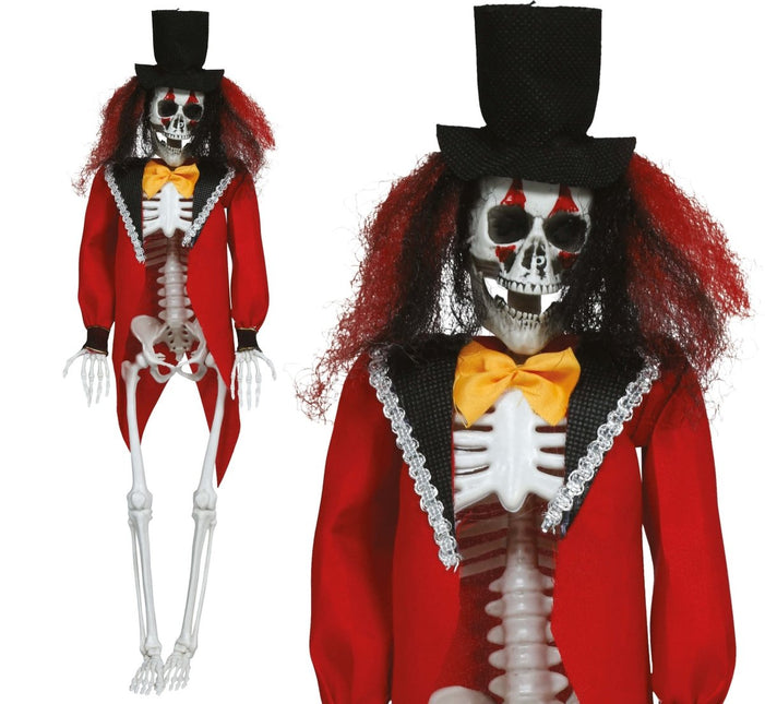 Halloween Skelet Hangend Ringmeester 42cm van Fiestas Guirca koop je bij Partywinkel