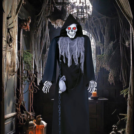 Halloween Skelet Met Geluid En Beweging 2,5m van Fiestas Guirca koop je bij Partywinkel