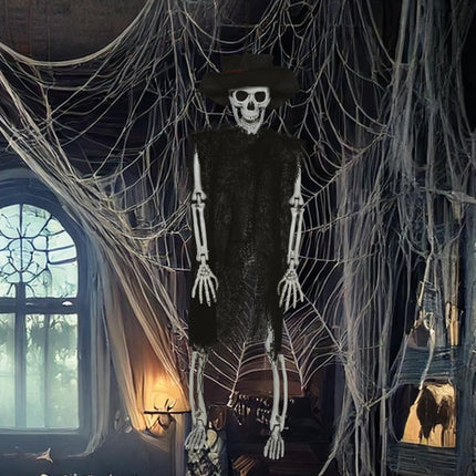Halloween Skelet Met Hoed 47cm van Fiestas Guirca koop je bij Partywinkel