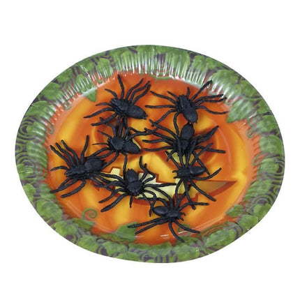 Halloween Spinnen Set 10cm 4 delig van Fiestas Guirca koop je bij Partywinkel