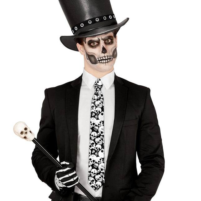 Halloween Stropdas Schedels van Widmann koop je bij Partywinkel