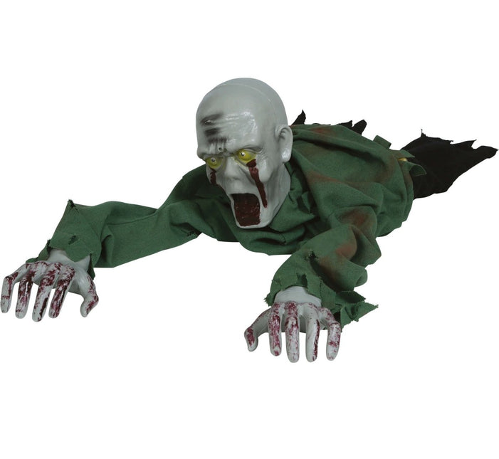 Halloween Pop Groen Kruipende Zombie 1,1m van Fiestas Guirca koop je bij Partywinkel