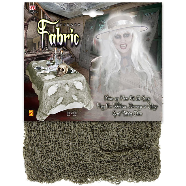 Halloween Tafelkleed Groen Gescheurd 3m van Widmann koop je bij Partywinkel