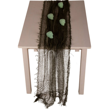 Halloween Tafelloper Met Schedels 5 delig van Folat koop je bij Partywinkel