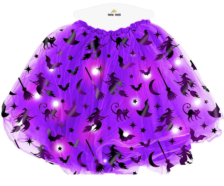 Halloween Tutu Dames Met Licht 40cm van Fiestas Guirca koop je bij Partywinkel