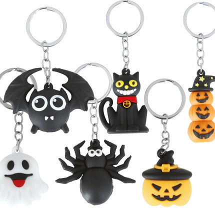 Halloween Uitdeelcadeautjes Sleutelhangers 4,5cm 6st van Fiestas Guirca koop je bij Partywinkel