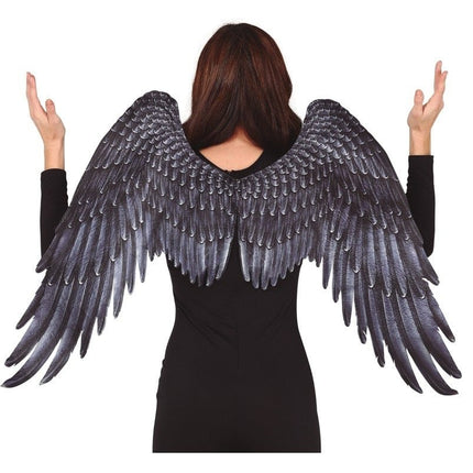 Halloween Vleugels Stof Grijs 1,05m van Fiestas Guirca koop je bij Partywinkel