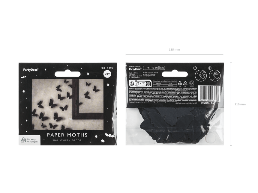 Wanddecoratie Zwart Vlinders 30st van Partydeco koop je bij Partywinkel