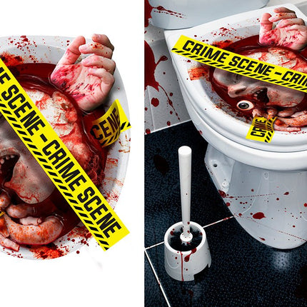Halloween WC sticker Crime Scene Toilet 40cm van Fiestas Guirca koop je bij Partywinkel