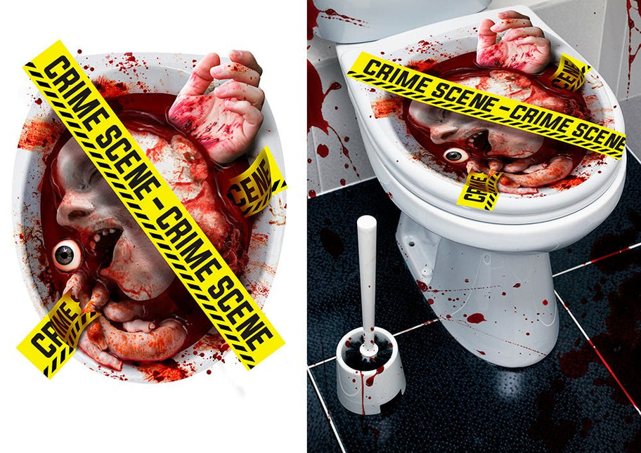 Halloween WC sticker Crime Scene Toilet 40cm van Fiestas Guirca koop je bij Partywinkel