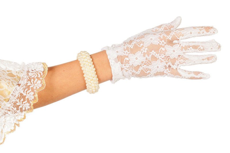 Kant Handschoenen Wit van Wilbers & Wilbers koop je bij Partywinkel