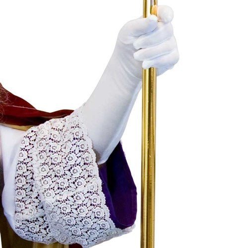 Handschoenen Wit Luxe 40cm van Haza Witbaard koop je bij Partywinkel