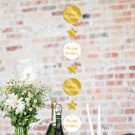 Hangdecoratie 21 Jaar Goud Wit 20,5cm van Paper Dreams koop je bij Partywinkel