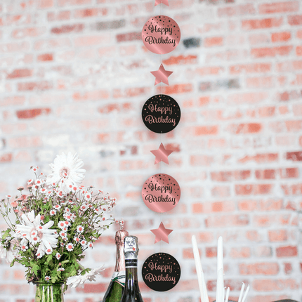 Hangdecoratie 30 Jaar Roze Zwart 20,5cm van Paper Dreams koop je bij Partywinkel