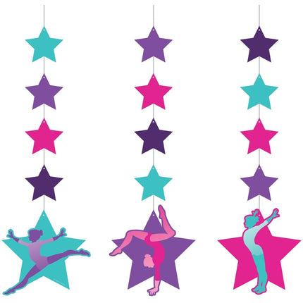 Hangdecoratie Gymnastics 81cm 3st van Creative Converting koop je bij Partywinkel