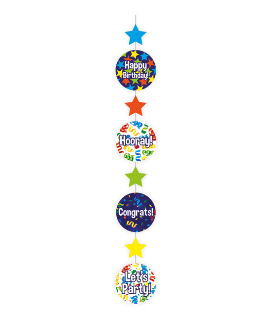 Hangdecoratie Happy Birthday 120cm van Paper Dreams koop je bij Partywinkel