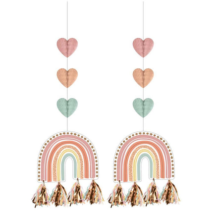 Hangdecoratie Regenboog 91cm 2st van Creative Converting koop je bij Partywinkel