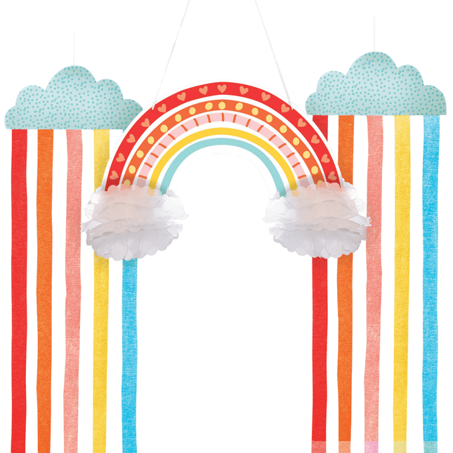 Hangdecoratieset Regenboog 3 delig van Riethmueller koop je bij Partywinkel