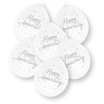 Happy Anniversary 23cm 10st van Unique koop je bij Partywinkel