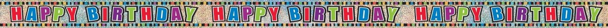 Happy Birthday Afzetlint Gekleurd 3,65m van Unique koop je bij Partywinkel