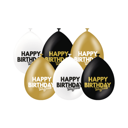 Happy Birthday Ballonnen 30cm 6st van Paper Dreams koop je bij Partywinkel