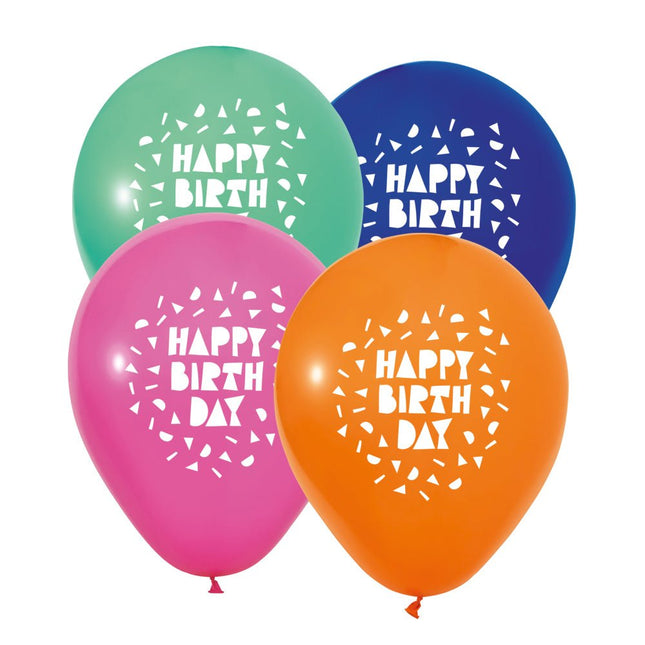 Happy Birthday Ballonnen 30cm 8st van WeFiesta koop je bij Partywinkel