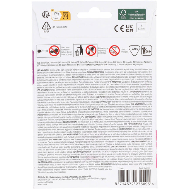 Happy Birthday Ballonnen Paarden 33cm 6st van Folat koop je bij Partywinkel