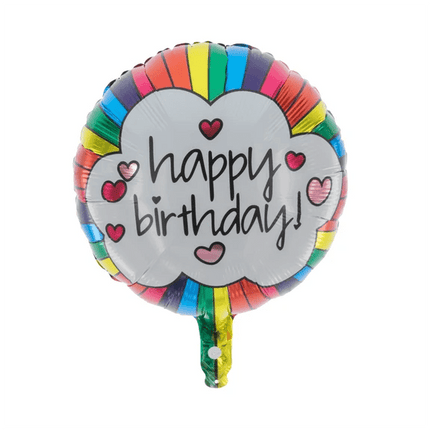 Happy Birthday Helium Ballon Regenboog Wolk Leeg 45cm van VDV Benefit koop je bij Partywinkel