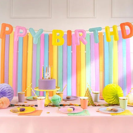 Happy Birthday Letterslinger Gekleurd Vilt 3m van Partydeco koop je bij Partywinkel