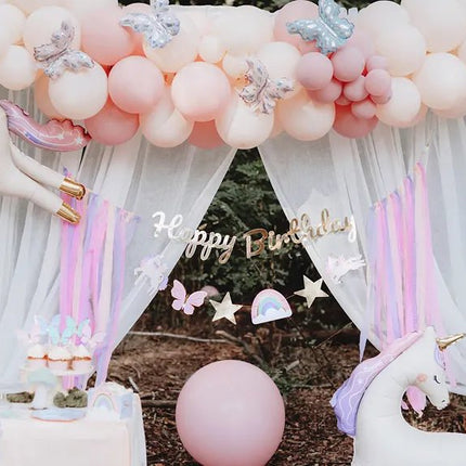 Happy Birthday Letterslinger Unicorn 2,3m van Partydeco koop je bij Partywinkel