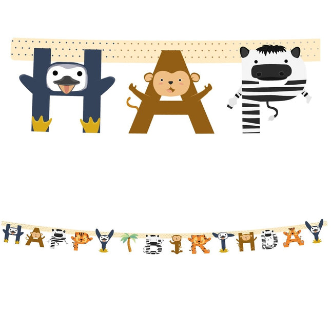 Happy Birthday Letterslinger Zoo van Procos koop je bij Partywinkel