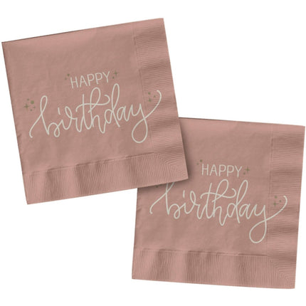 Happy Birthday Servetten 33cm 20st van Folat koop je bij Partywinkel