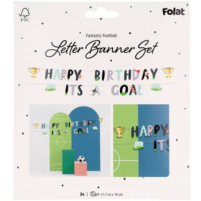 Happy Birthday Slinger Voetbal It'S A Goal 1,5m van Folat koop je bij Partywinkel