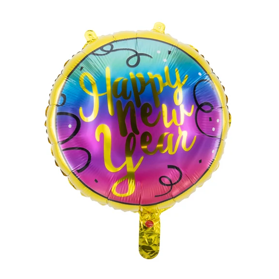 Happy New Year Helium Ballon Gekleurd Leeg 45cm van VDV Benefit koop je bij Partywinkel