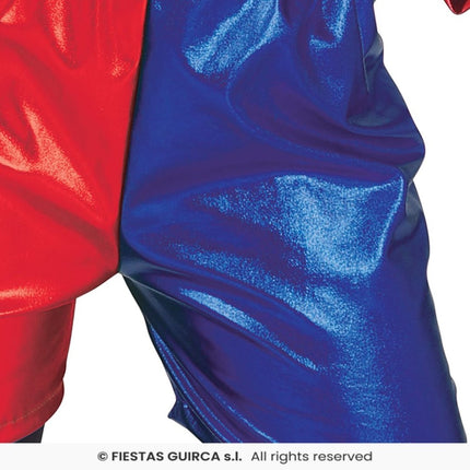 Harley Quinn Halloween Kostuum Meisje Rood Blauw van Fiestas Guirca koop je bij Partywinkel