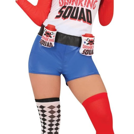 Harley Quinn Kostuum Rood Blauw Dames van Fiestas Guirca koop je bij Partywinkel