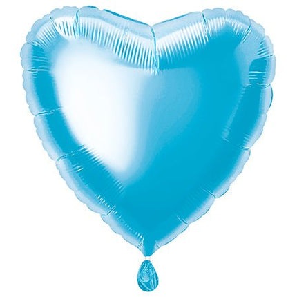 Hart Helium Ballon Lichtblauw Leeg 45cm van Unique koop je bij Partywinkel