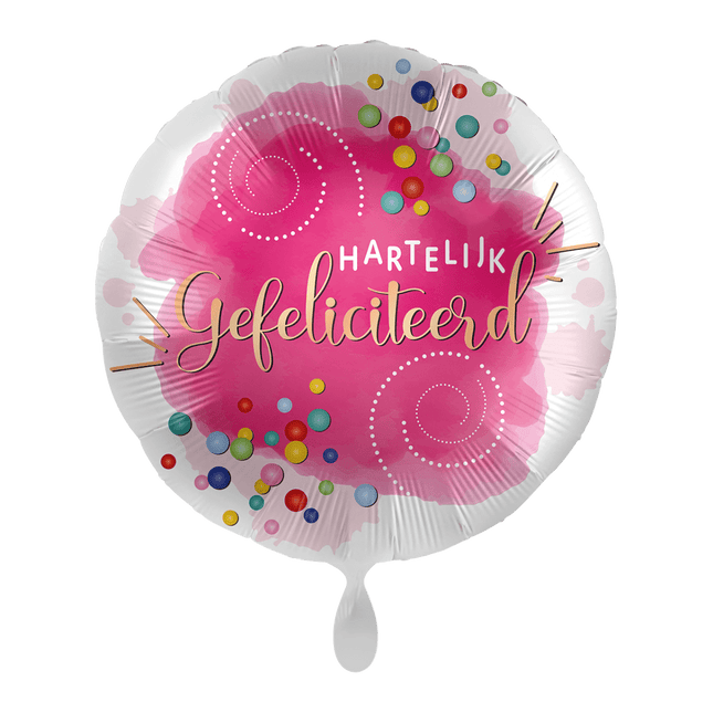 Hartelijk Gefeliciteerd Helium Ballon Leeg 43cm van Premioloon koop je bij Partywinkel