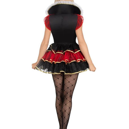 Hartenkoningin Jurk Rood Zwart Dames Leg Avenue van Leg Avenue koop je bij Partywinkel