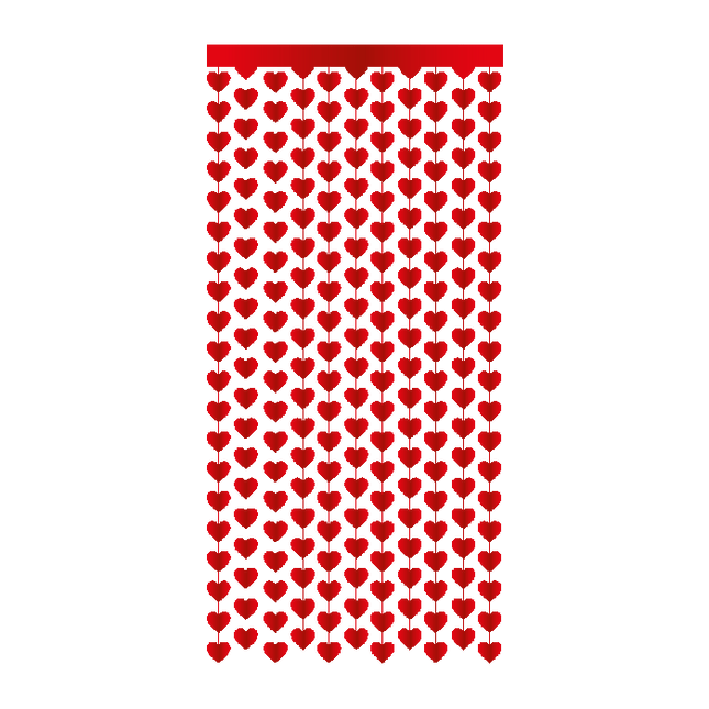 Hartjes Deurgordijn 2m van Paper Dreams koop je bij Partywinkel