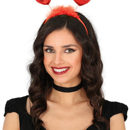 Hartjes Haarband Rood van Fiestas Guirca koop je bij Partywinkel