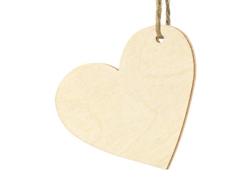 Hartjes Hangers Hout 6cm 10st van Partydeco koop je bij Partywinkel