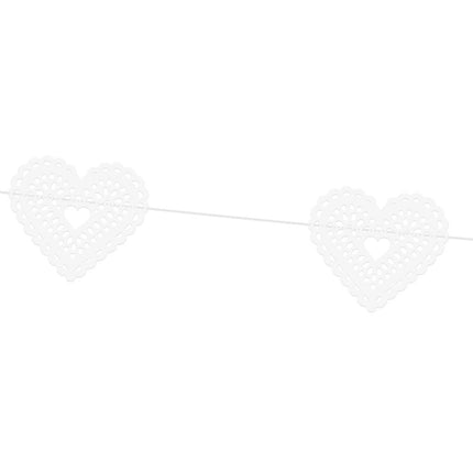 Hartjes Slinger Wit 1,8m van Partydeco koop je bij Partywinkel