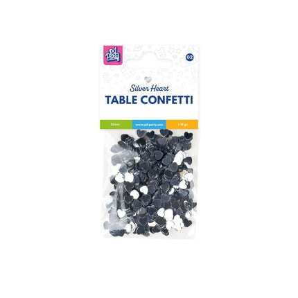Hartjes Tafelconfetti Zilver 14gr van Paper Dreams koop je bij Partywinkel
