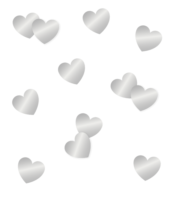 Hartjes Tafelconfetti Zilver 14gr van Paper Dreams koop je bij Partywinkel