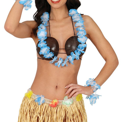 Hawaii Accessoireset Blauw 4 delig van Fiestas Guirca koop je bij Partywinkel