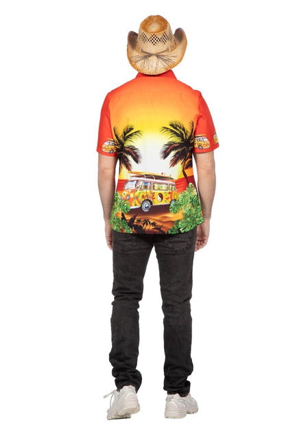 Hawaii Blouse Oranje Heren van Wilbers & Wilbers koop je bij Partywinkel