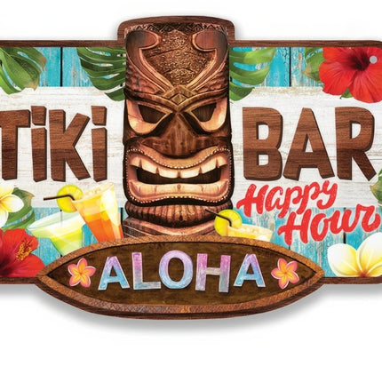 Hawaii Bord Tiki Bar 35cm van Fiestas Guirca koop je bij Partywinkel